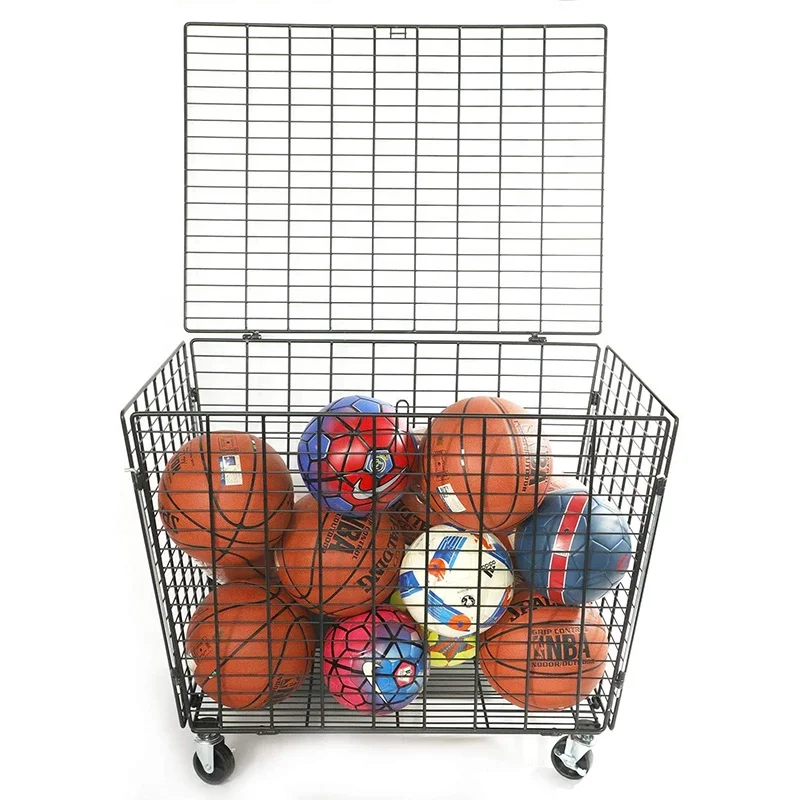 Sports Equipment Warehouse - Warehouse School Gymnasium Organizers Basket Custom