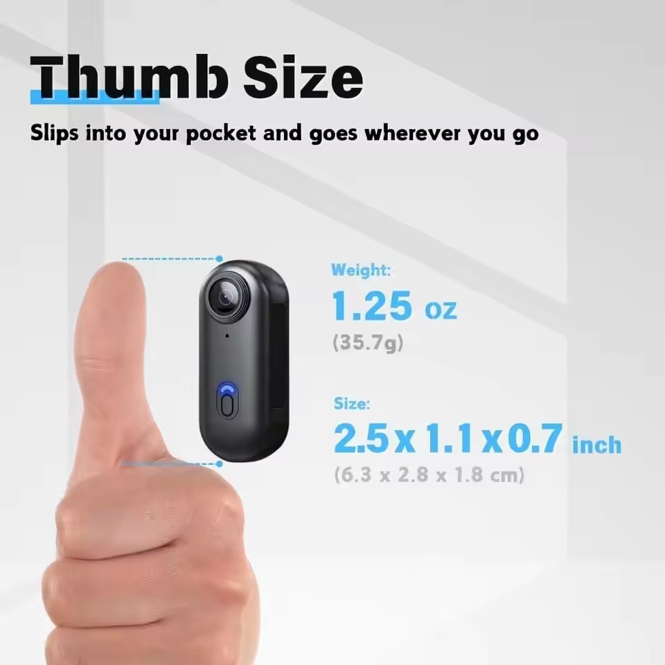 4K thumb camera, equipped with - Sports Equipment Video avis et prix