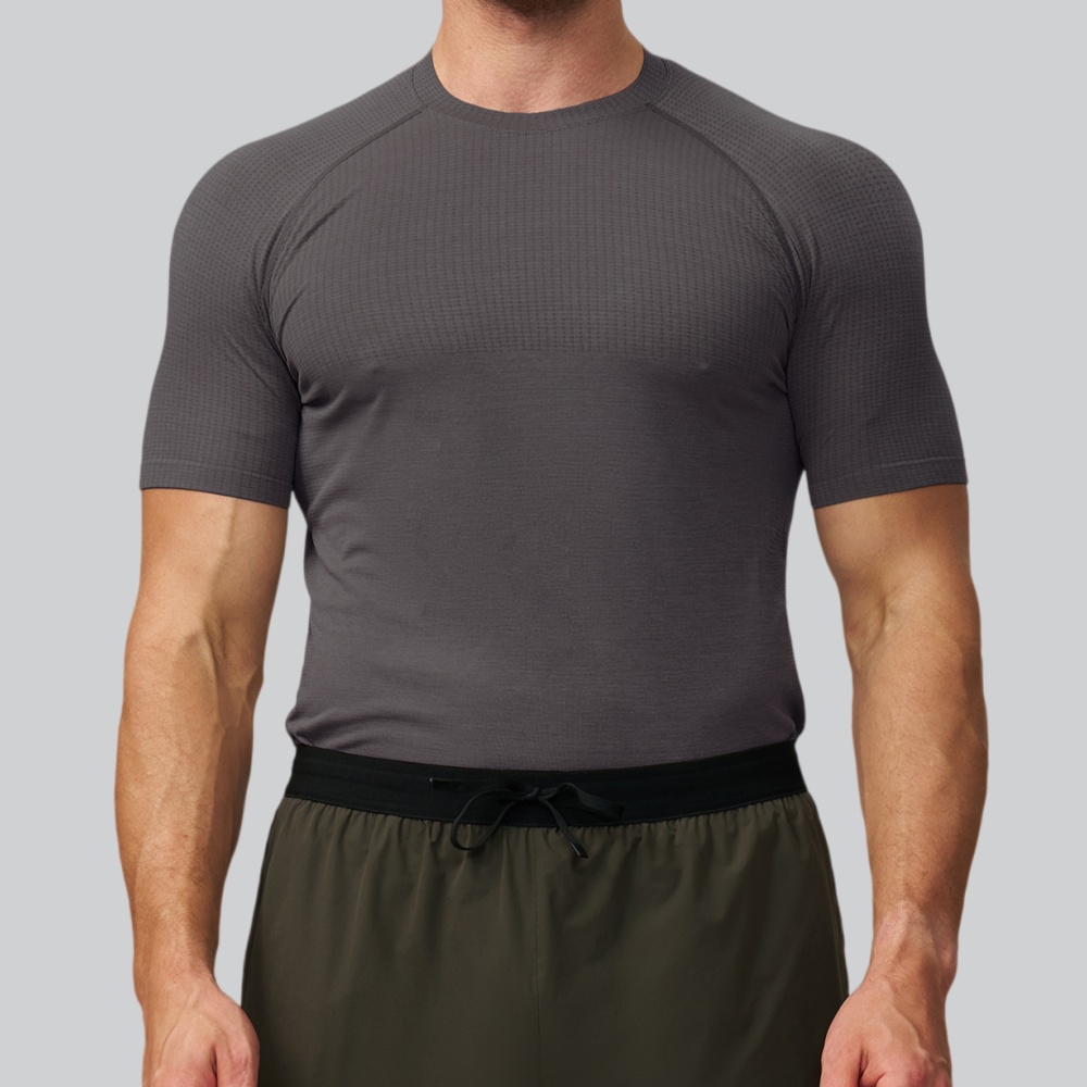 Men's Solid Color Sports T-shi - Sports Equipment Logo avis et prix