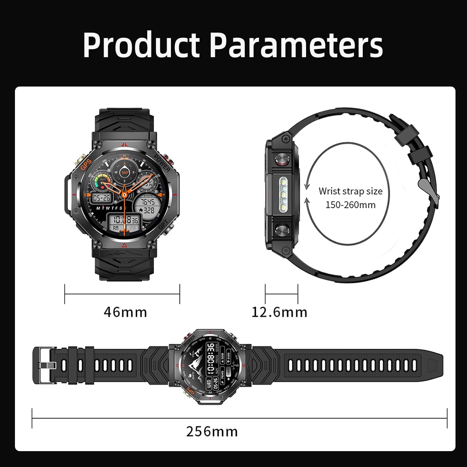 (Black) 1.39-inch fashionable  - Sports Equipment In Spanish avis et prix