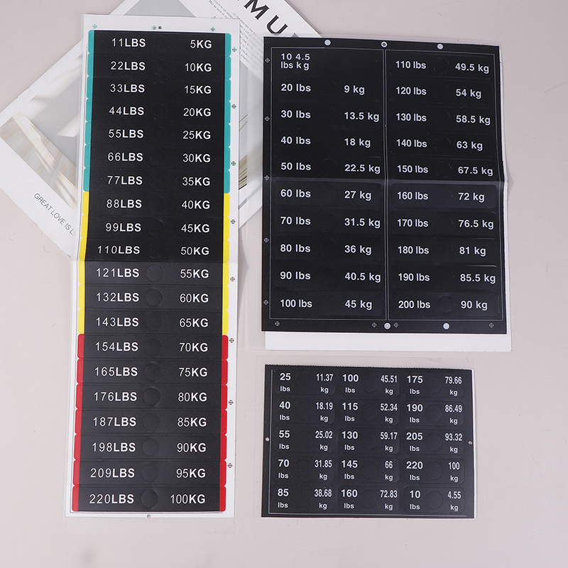 Weight Stack Labels 4.5kg To 1 - Sports Equipment Vending Machine avis et prix