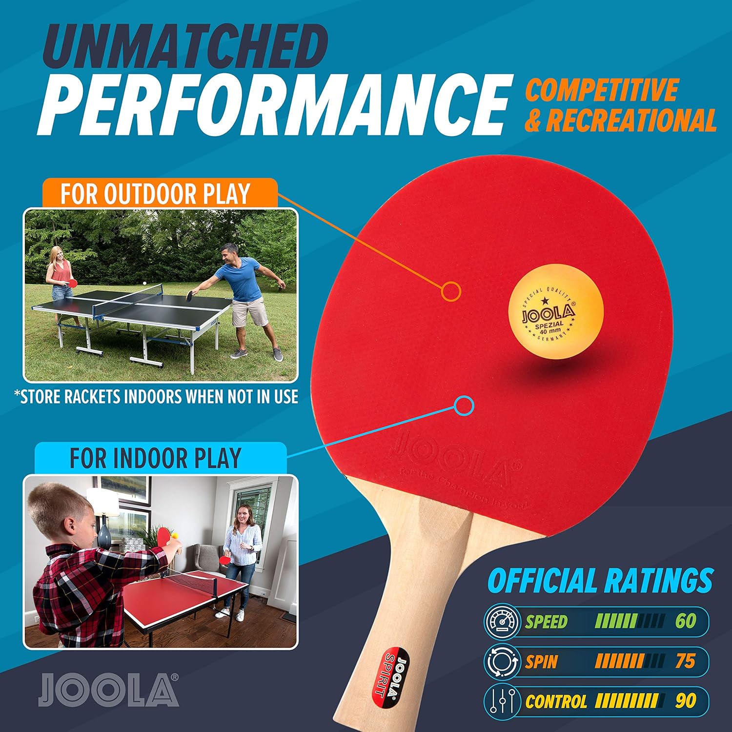 Table Tennis Paddles Set of 4, - Ping Pong Ball Set avis et prix