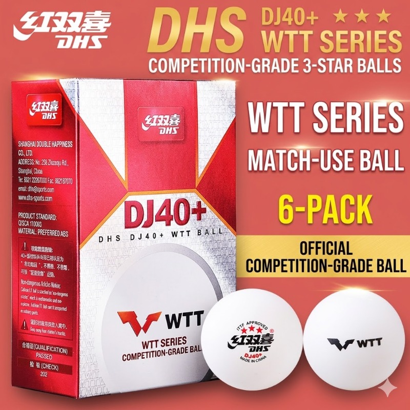6pcs Original DHS WTT Ping Pon - Ping Pong Ball Set avis et prix