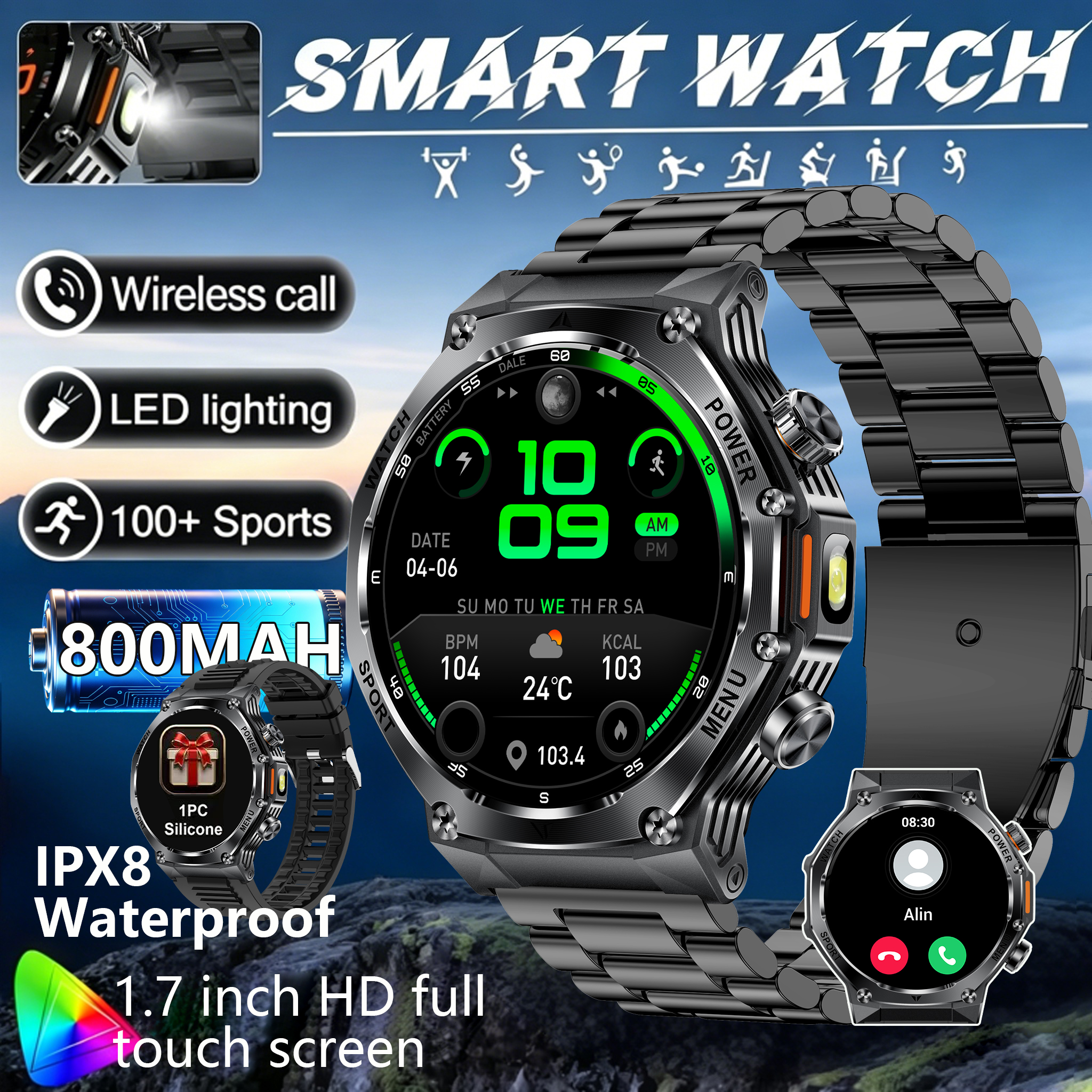Tactical Style Smart Watch LED - Sports Equipment In Spanish avis et prix